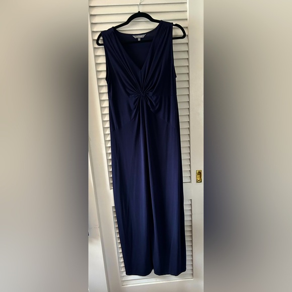 Daisy Fuentes pull over Maxi Dress in Navy Blue size Large - Picture 8 of 13